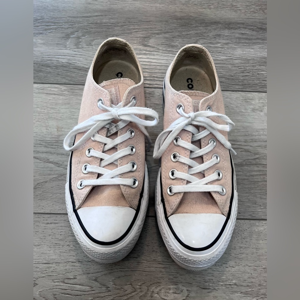 Converse Women's Cream Platform Sneakers - Picture 2 of 7